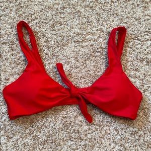 red bikini top